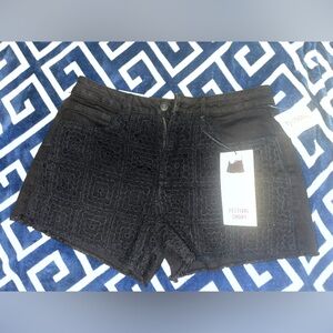 Vanilla Star Black High Waist Women Shorts